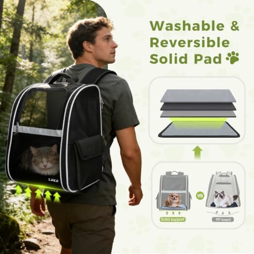 Lekereise Dog Carrier Backpack for Small Medium Large Dogs Cats up to 25 lbs - Image 5
