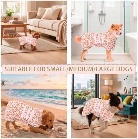 Fast‑Drying Dog Bathrobe, Absorbent Striped Pet Towel - Image 4