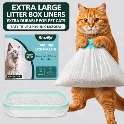 15 Count Extra Large Litter Box Liners, 46x19 Inches – Extra Thick - Image 7