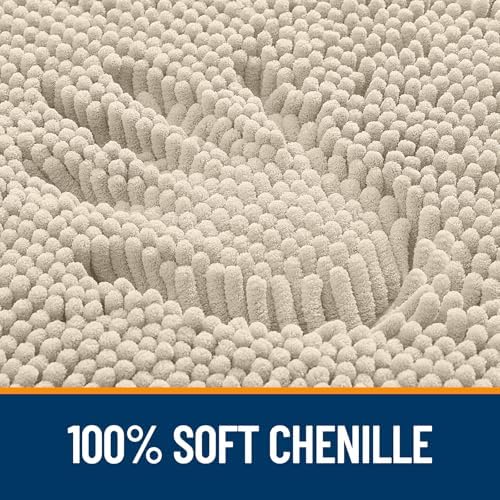 OLANLY Large Bathroom Rugs 47x32, Extra Soft Absorbent Chenille Bath Rugs - Image 3