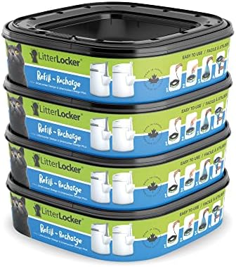 LitterLocker Square Refill Bags 4-Pack, Cat Litter Refills, 48 ft by LitterLocker