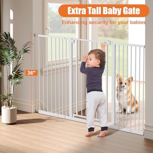 keny 36" Extra Tall Baby Gate for Stairs - Image 2