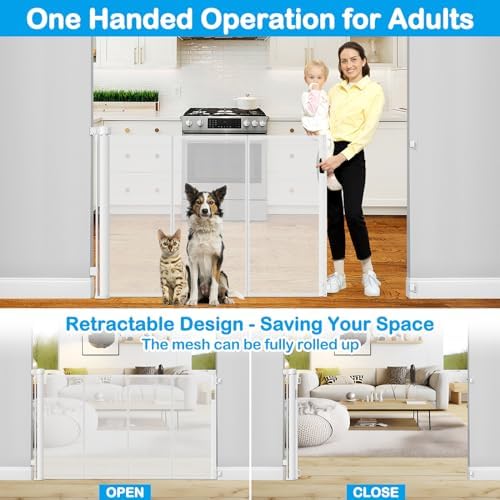 Reinforced 42" Tall X 80" Wide Retractable Baby Gate - Image 5