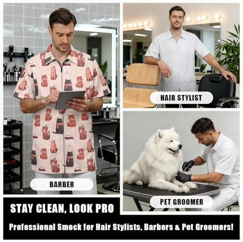 Work Smock for Pet Groomers, Professional Design Water & Hair Proof - Image 5
