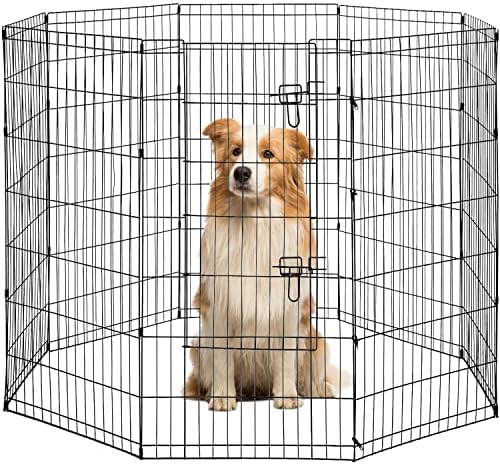 BestPet | Foldable Dog Playpen | 48 Inch, 8 Panels | Metal Pet Exercise Pen | by BestPet