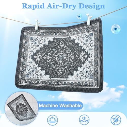 Unicorn Catcher 33"x22" Cat Litter Mat Machine Washable Litter Trapping Pad - Image 3