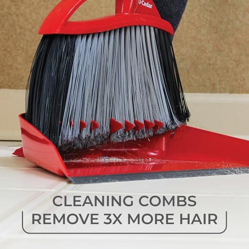 O-Cedar Pet Pro Broom with Step-On Dustpan | Removes Over 99% of Dust & Dirt in - Image 3