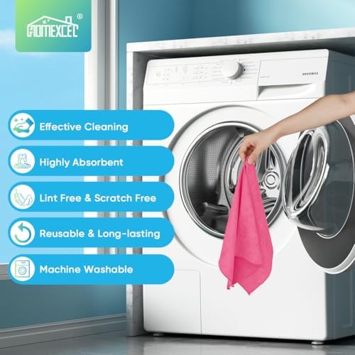 HOMEXCEL 24PK Microfiber Cleaning Cloth, Cleaning Rag - Image 7