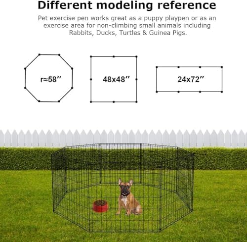BestPet | Foldable Dog Playpen | 24 Inch, 8 Panels | Metal Pet Exercise Pen - Image 6
