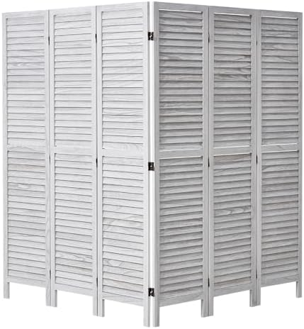 VEVOR Wood Room Divider, 6 Panel Wood Folding Privacy Screen, 66.9 Inches Tall - Image 4