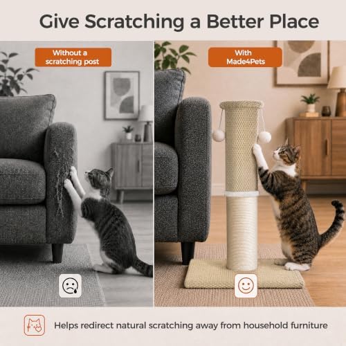 Made4Pets Tall Cat Scratching Post - Image 5