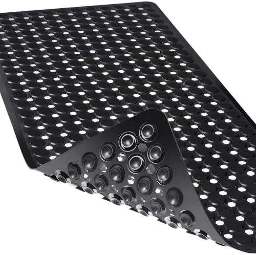 Non-Slip Bathtub and Shower Mats, Power Grip Bath Mat 35 x 16.3 Inch by Linoows