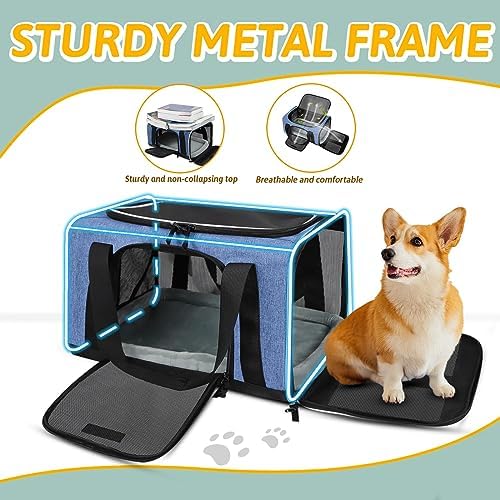 Petskd Small Pet Carrier 17" L x 11" W x 9.5" H Airline Approved - Image 6