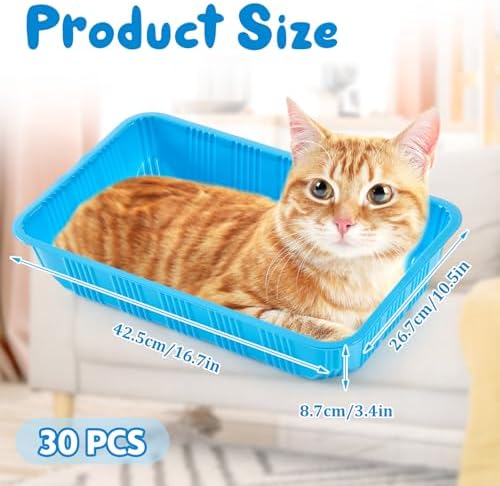 Tessco for you 30 Pack Disposable Litter Boxes for Cats - Image 2