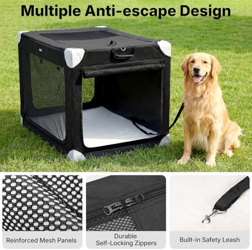 Veehoo 48" Collapsible Dog Travel Crates Portable Dog Kennel - Image 3