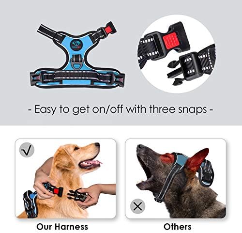 PHOEPET No Pull Dog Harnesses for Small Dogs Reflective Adjustable - Image 3