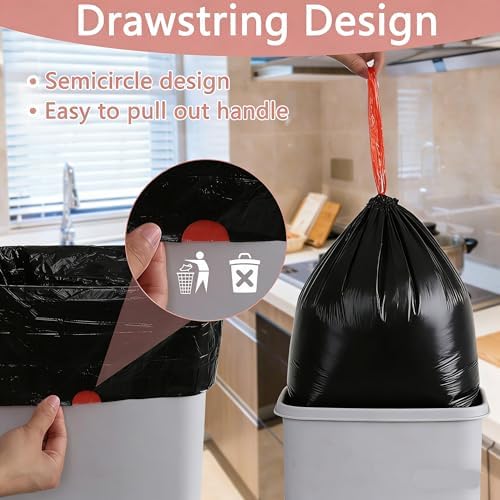 Xyskin 1.5 Gallon Drawstring Trash Bags, Small Garbage Liners - Image 4