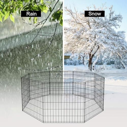 BestPet | Foldable Dog Playpen | 24 Inch, 8 Panels | Metal Pet Exercise Pen - Image 4