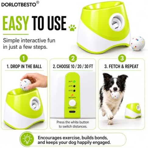 Automatic Ball Launcher for Medium Dogs, 2.28-Inch ETPU Balls - Image 4