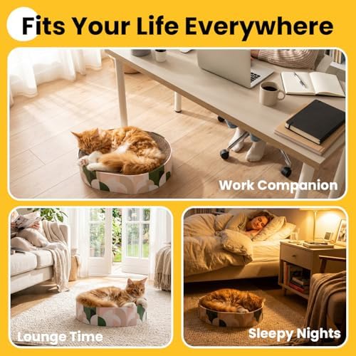 Conlun Oval Cat Scratcher Bed | Scratching Bowl Lounge - Image 6