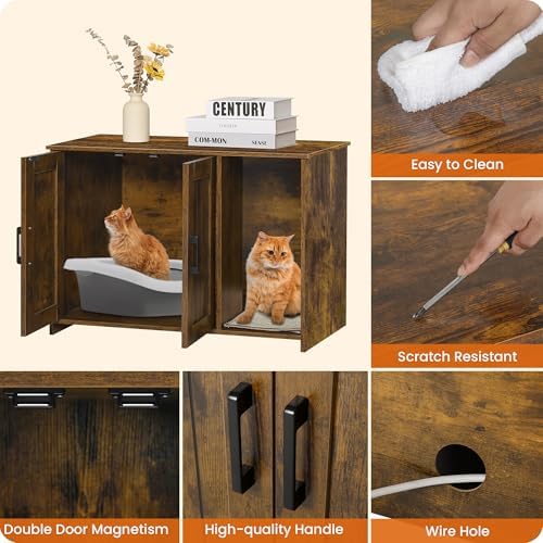 Dwanton Cat Litter Box Enclosure, - Image 4