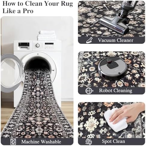 Washable 8X10 Area Rug Soft Non Slip Carpet - Image 5