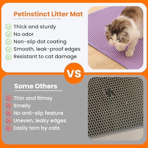 Small Cat Litter Mat, Double Layer Honeycomb Litter Box Mat - Image 3