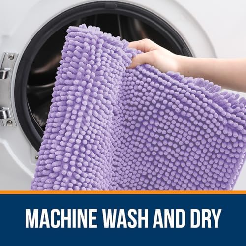 OLANLY Toilet Rugs U-Shaped 24x20, Soft Absorbent Chenille Contour Rugs - Image 5