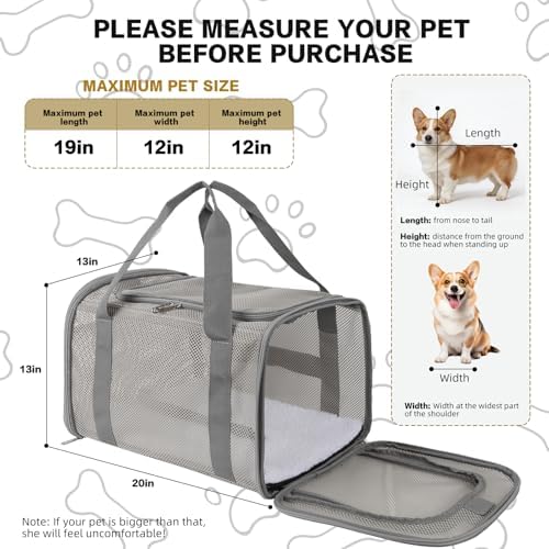 Cat Carrier, Soft-Sided Pet Carrier Bag, Breathable Mesh - Image 2