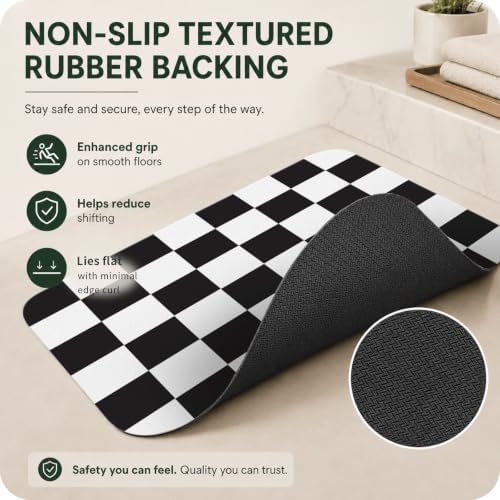 Natural Diatomaceous Earth Bath Mat, Ultra Thin Quick Dry Floor Rug - Image 5