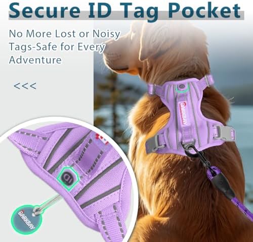 BARKBAY No Pull Dog Harness for Large Dogs, ID Tag Holder Dog Vest - Image 3