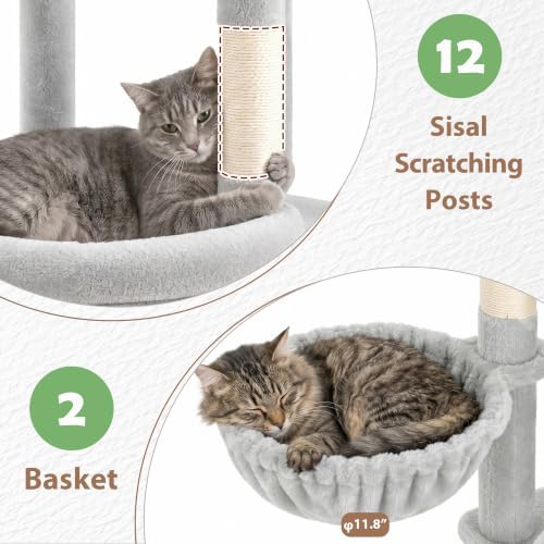 Gitelsnour Cat Tree Tower, Sturdy Structure - Image 4