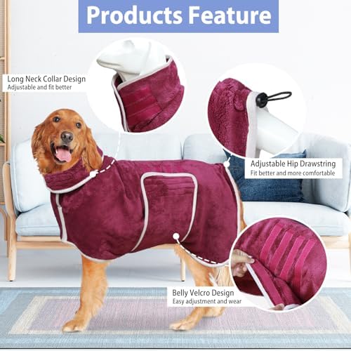 Dog Bathrobe Drying Coat - Image 2