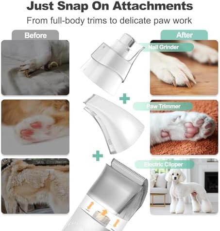 Afloia 6-in-1 Dog Grooming Vacuum Kit, Pet Clipper & Nail Grinder - Image 5