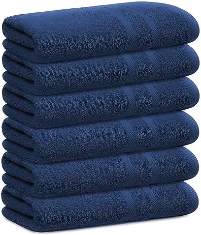 Looperry 6 Pack Small Bath Towel Set by Looperry