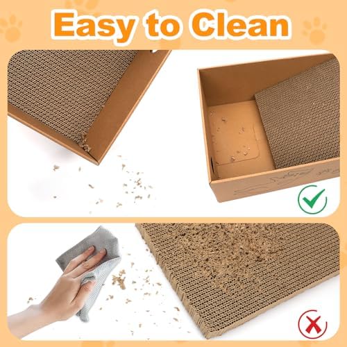 Goosheep 22in L-Shaped Cat Scratcher 2-in1 Scratching Board - Image 3