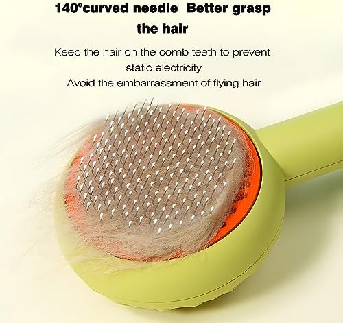 Pet Grooming Brush for Cats and Dogs, Self-Cleaning Sliker Brush for Removes - Image 3