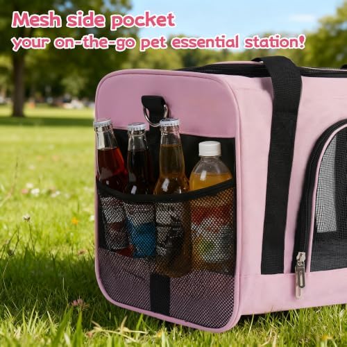 ROYPET Cat Carrier, Portable Pet Carrier Bag Pink - Image 6