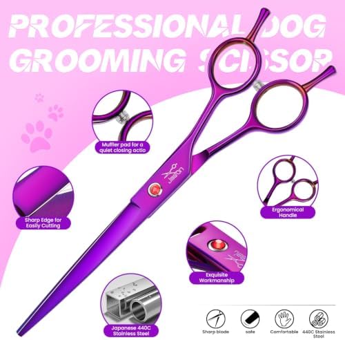 JASON Dog Grooming Scissors Set - 7 in 1 Professional Pet Sharp Shears Kit - Image 4