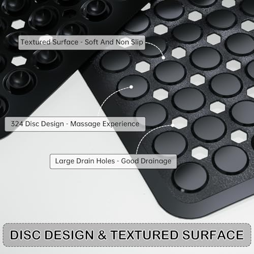 Non-Slip Bathtub and Shower Mats, Power Grip Bath Mat 35 x 16.3 Inch - Image 2