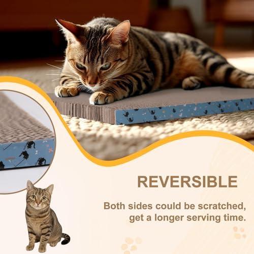 4Pack Cat Scratcher Pad, Reversible Scratching Cardboard - Image 6