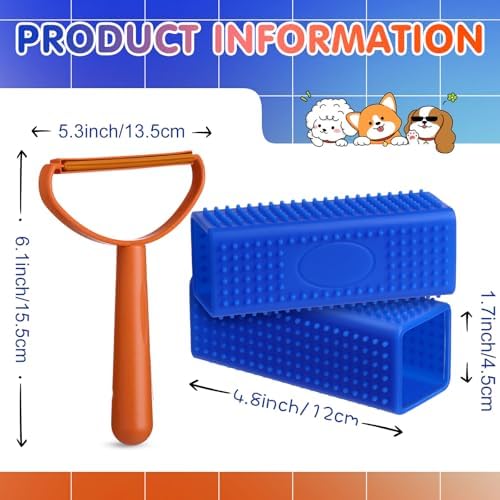 Honeydak 3 Pcs Hair Remover Tool, Dog Cat Hair Remover - Image 2