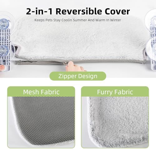 2PCS Replacement Cover for Cat Window Perch, M Size Cordless Cat Window Hammock - Image 3