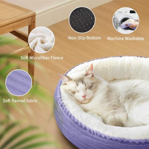 Zerbuger 20in Violet Round Dog Bed Sofa - Image 5