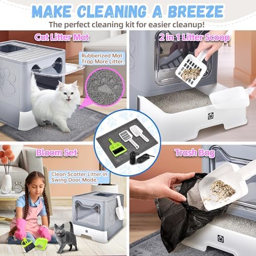 Covered Cat Litter Box, Extra Large Drawer Design - Image 6