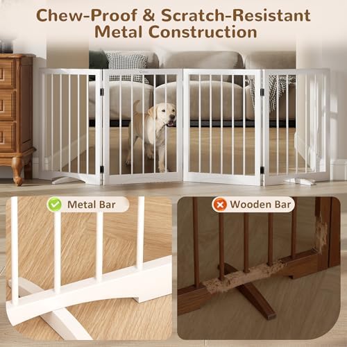 Free Standing Dog Gate Indoor, Foldable Dog Gate - Image 3