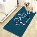 OLANLY Dog Door Mat for Muddy Paws 47x24, Paw Print Design Chenille Mud Mat by OLANLY