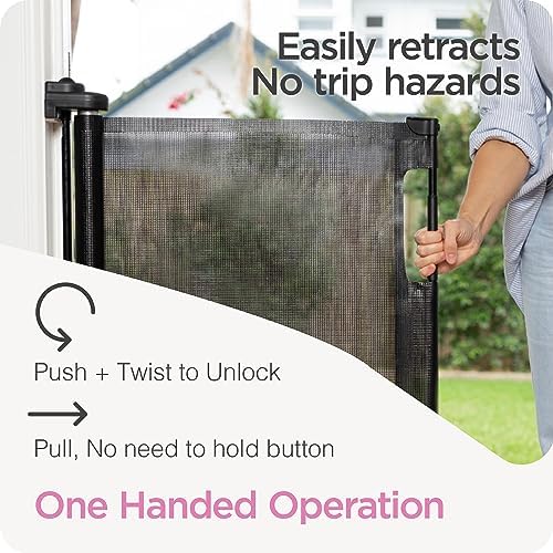 Retractable Baby Gate Perma Child Safety 41" Tall x 71” Wide, - Image 2