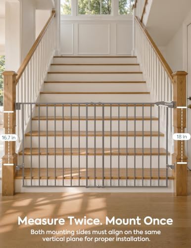 Babelio 31.5-55" Extra Wide No Bottom Bar Baby Gate - Image 6