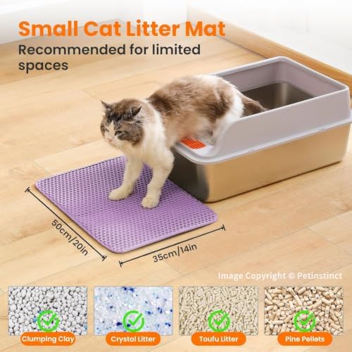 Small Cat Litter Mat, Double Layer Honeycomb Litter Box Mat - Image 2